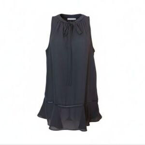 Mossimo Black Front Tie Sleeveless Blouse Size Small